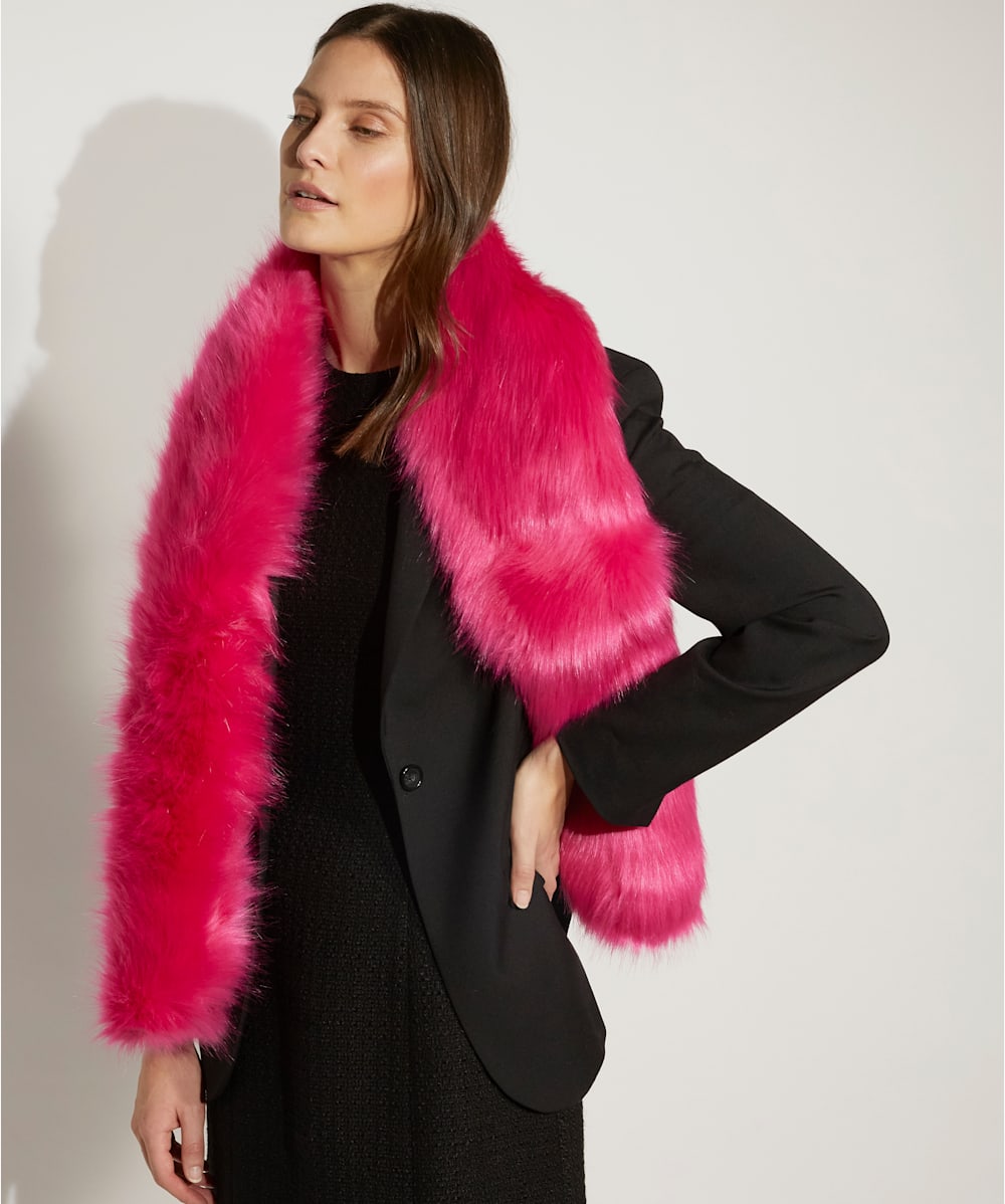 Pink faux new arrivals fur scarf
