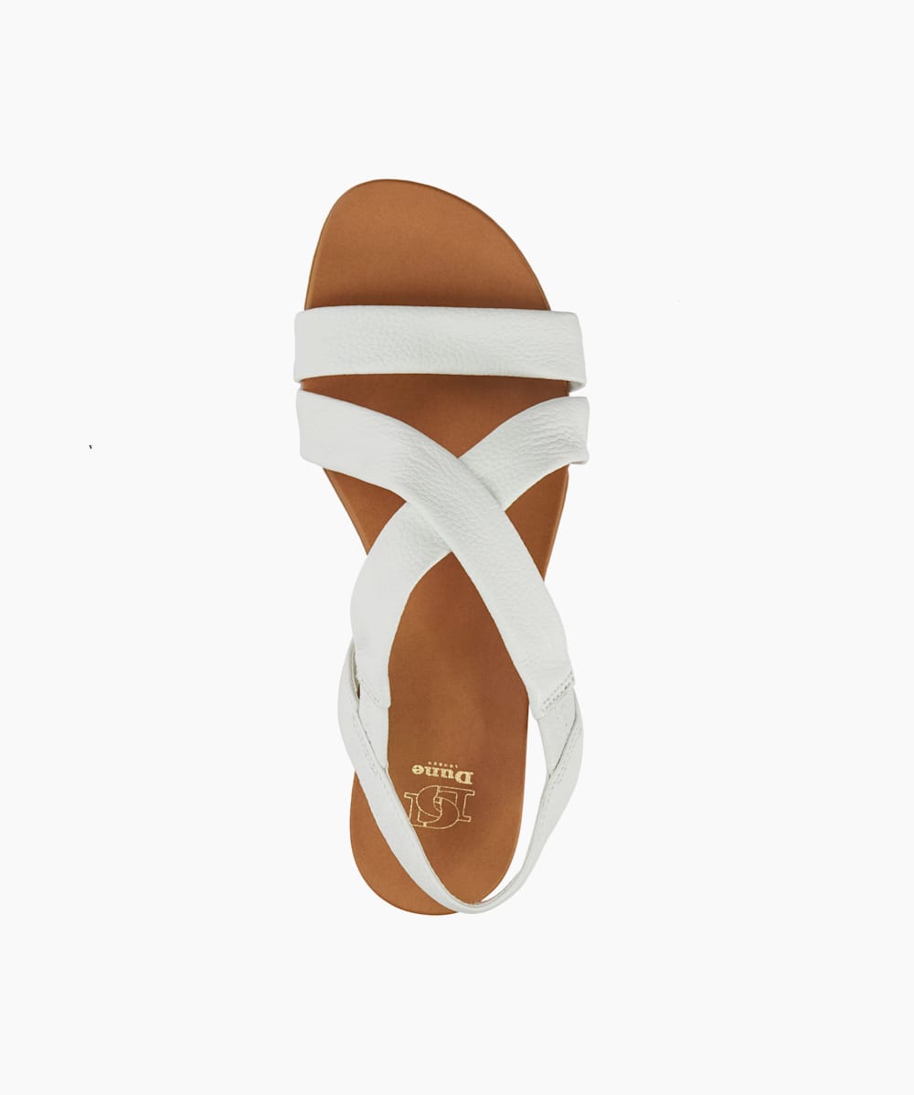 Dune white flat sandals outlet