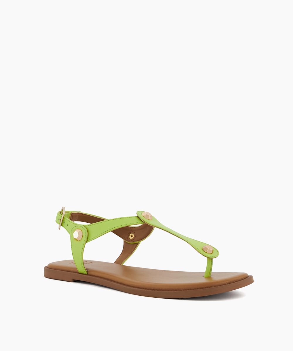 Lime green cheap flat sandals