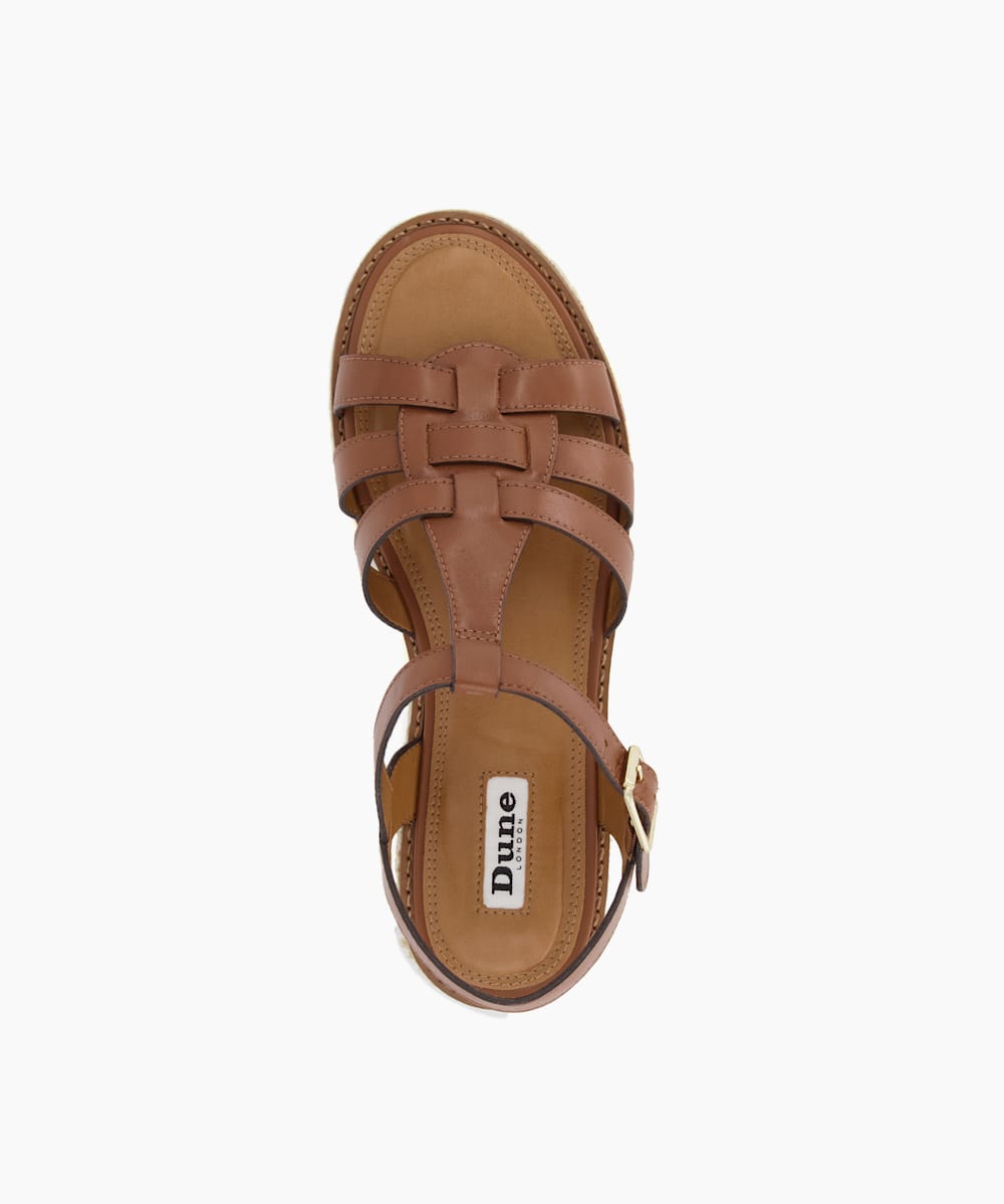 Dune tan sandals sales