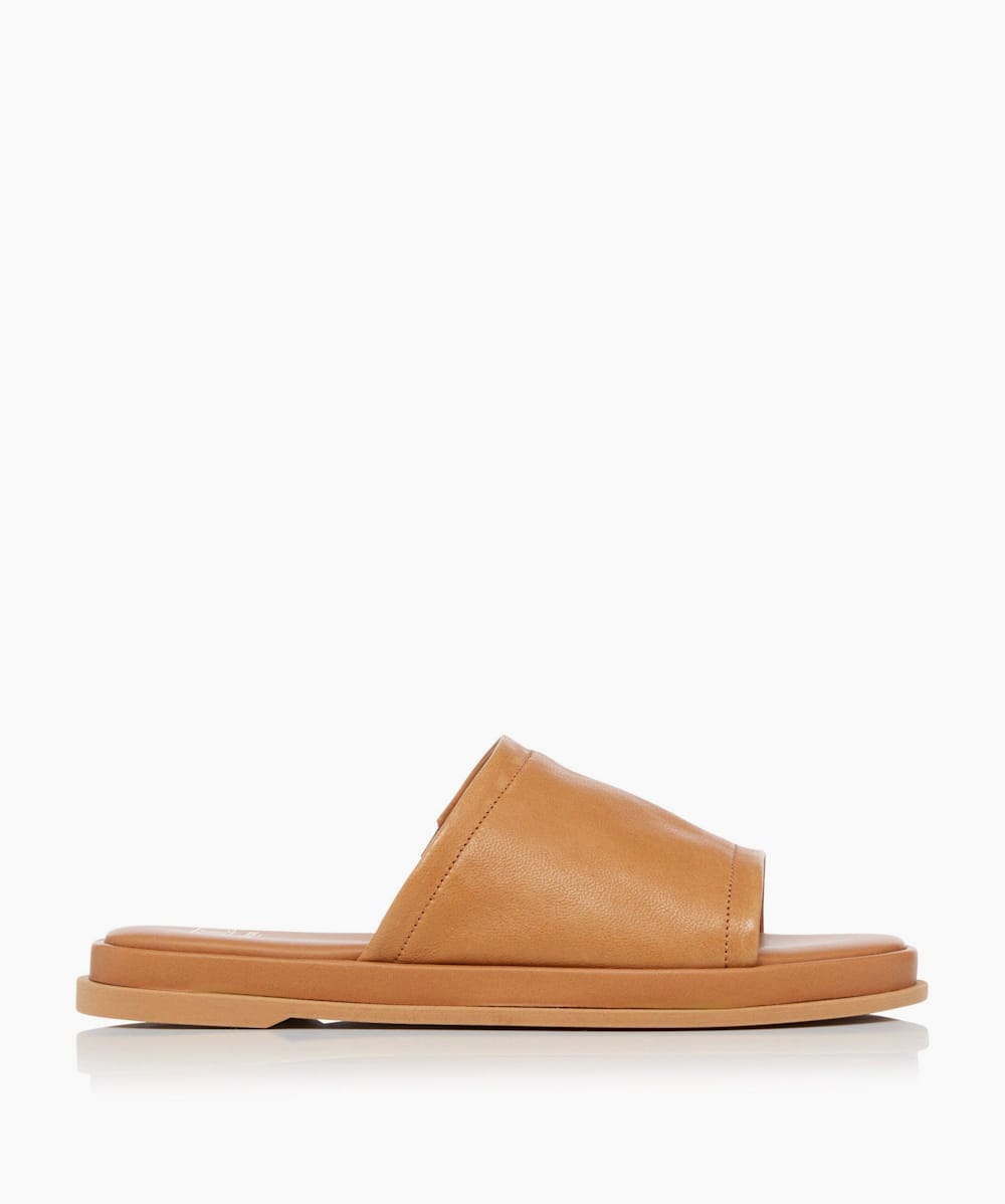 Soft leather slide sandals shop