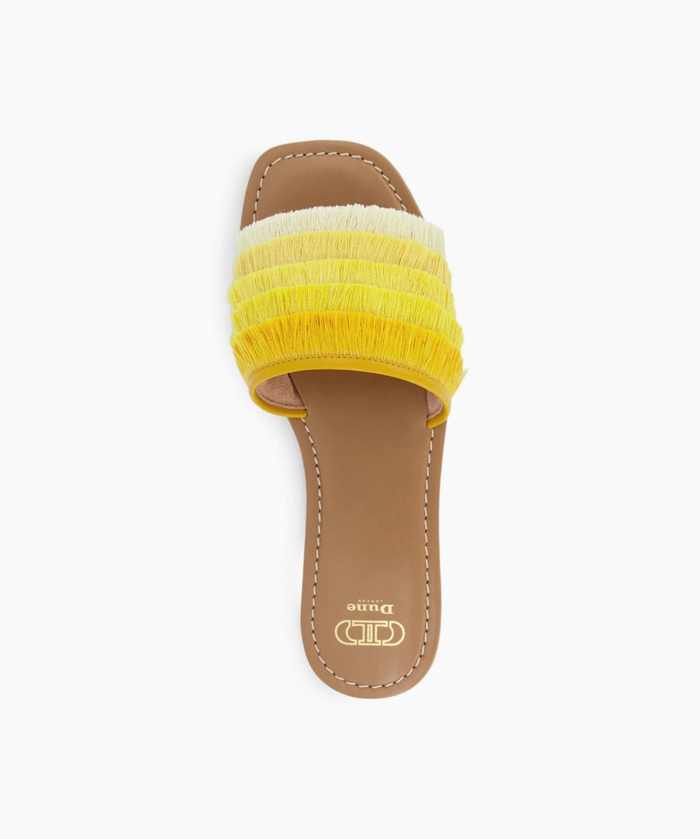 Dune clearance yellow sandals