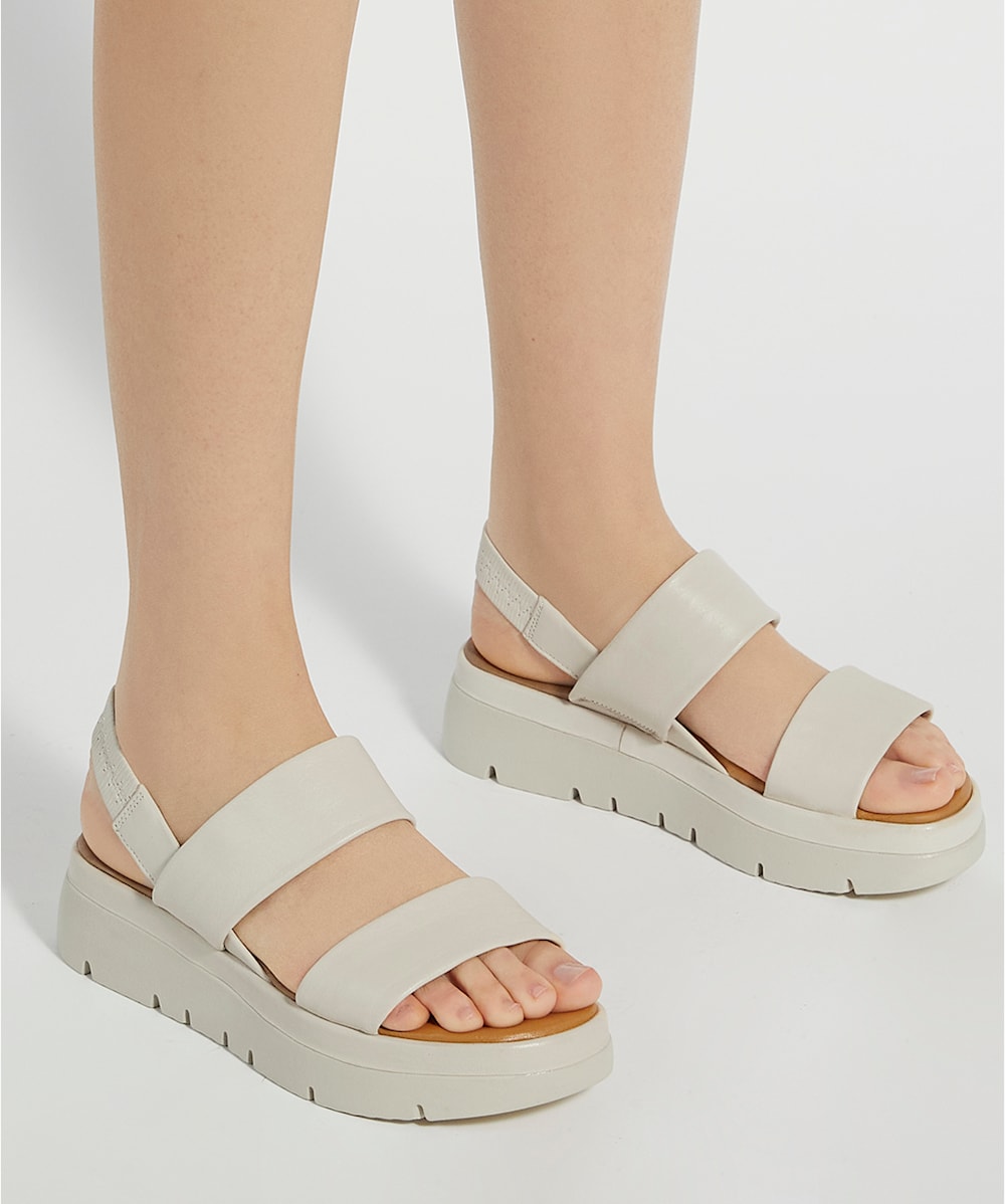 Dune hot sale cream sandals
