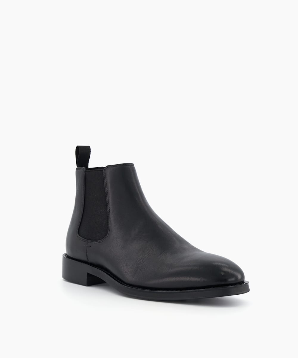 Masons Black Leather Chelsea Boots Dune London