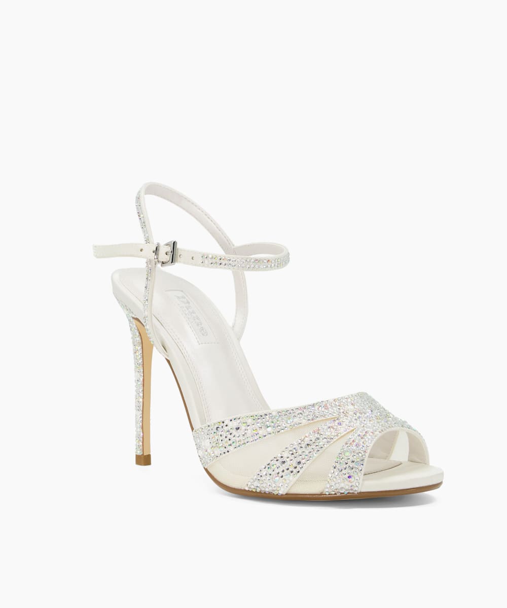 Bridal embellished 2025 heeled sandals