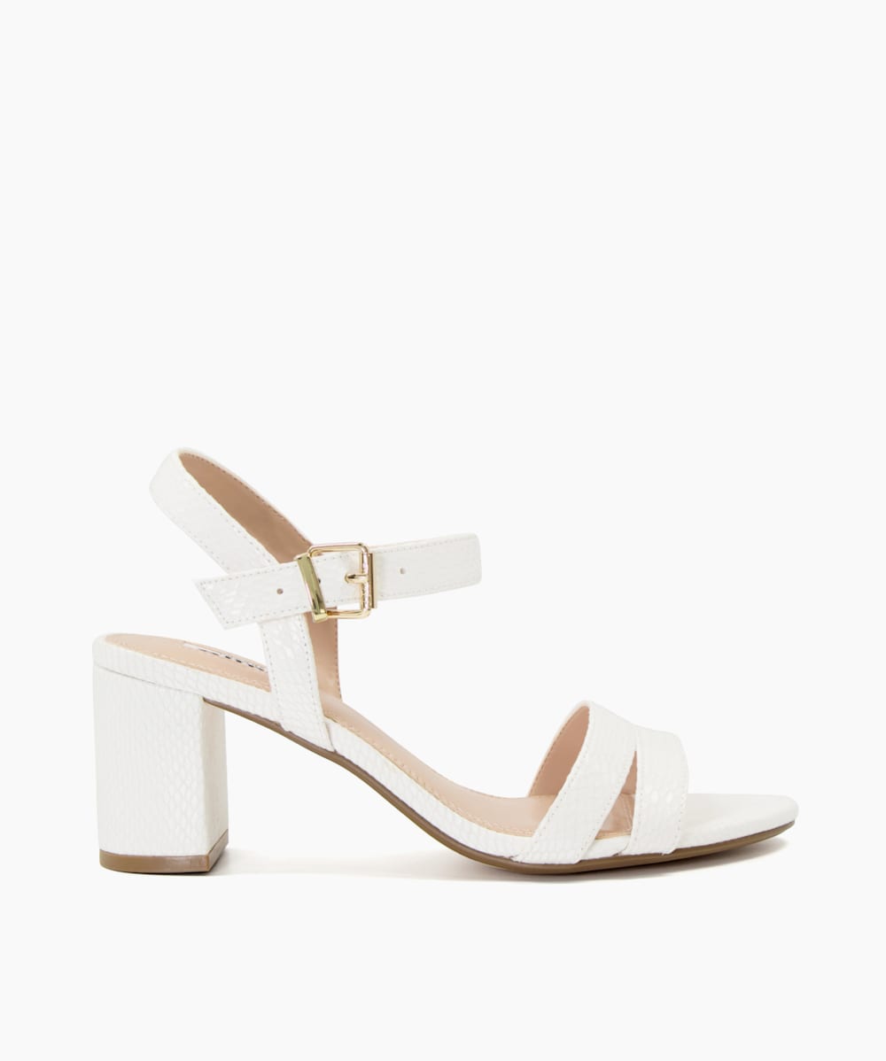 White low heel sandals top