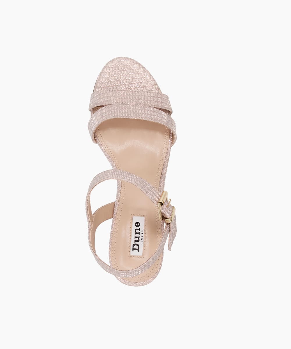 Dune rose gold sandals hotsell
