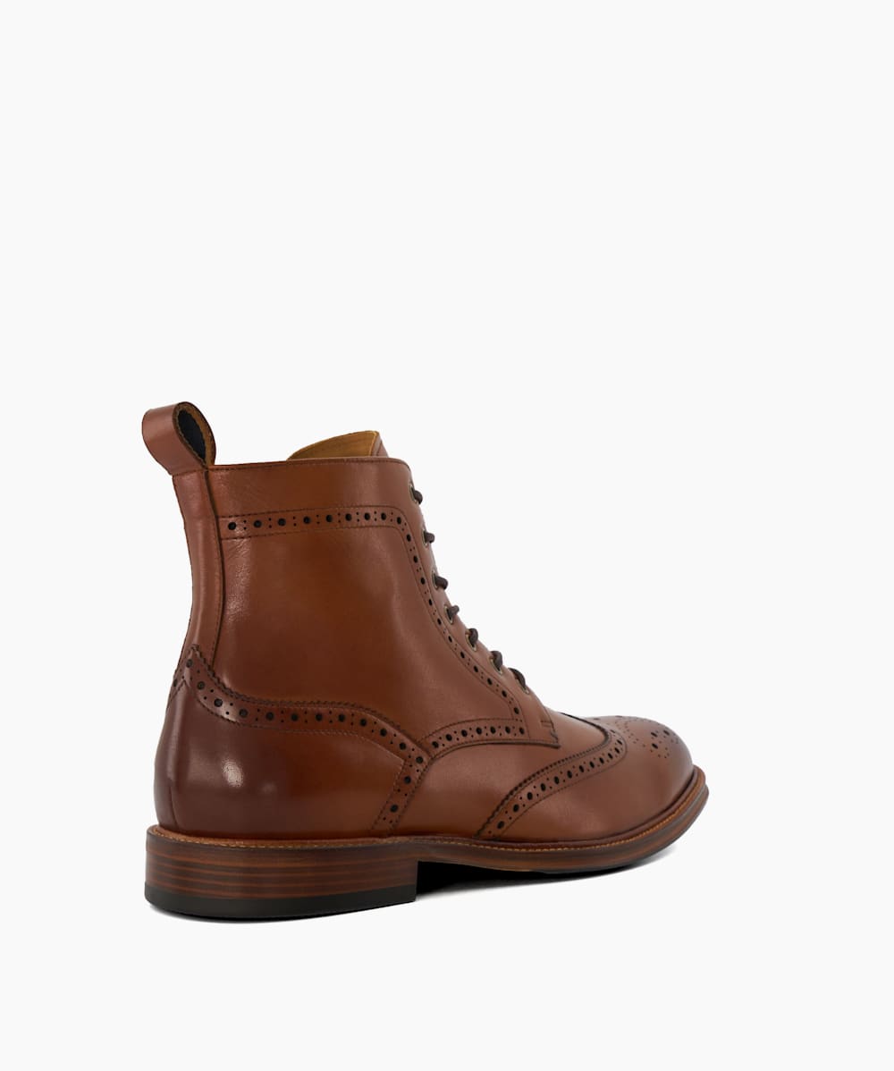 Mens tan brogue boots uk on sale