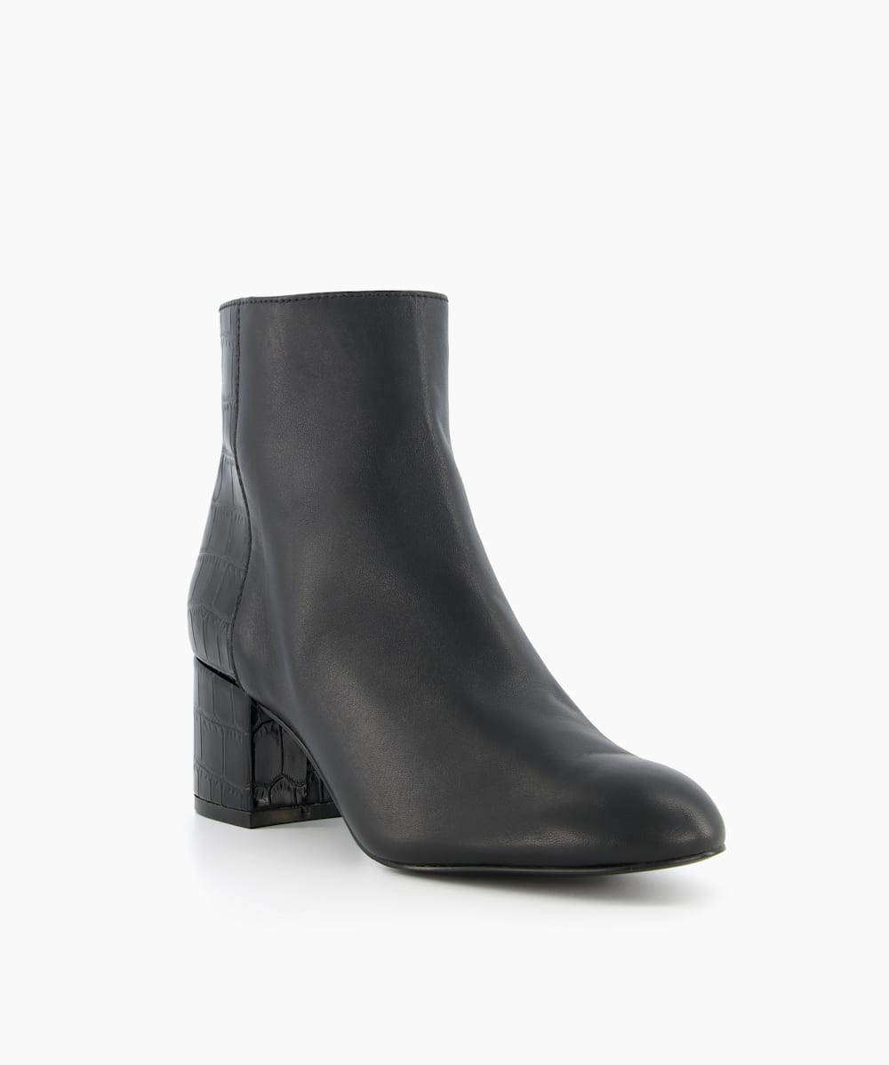 Black booties with no heel online