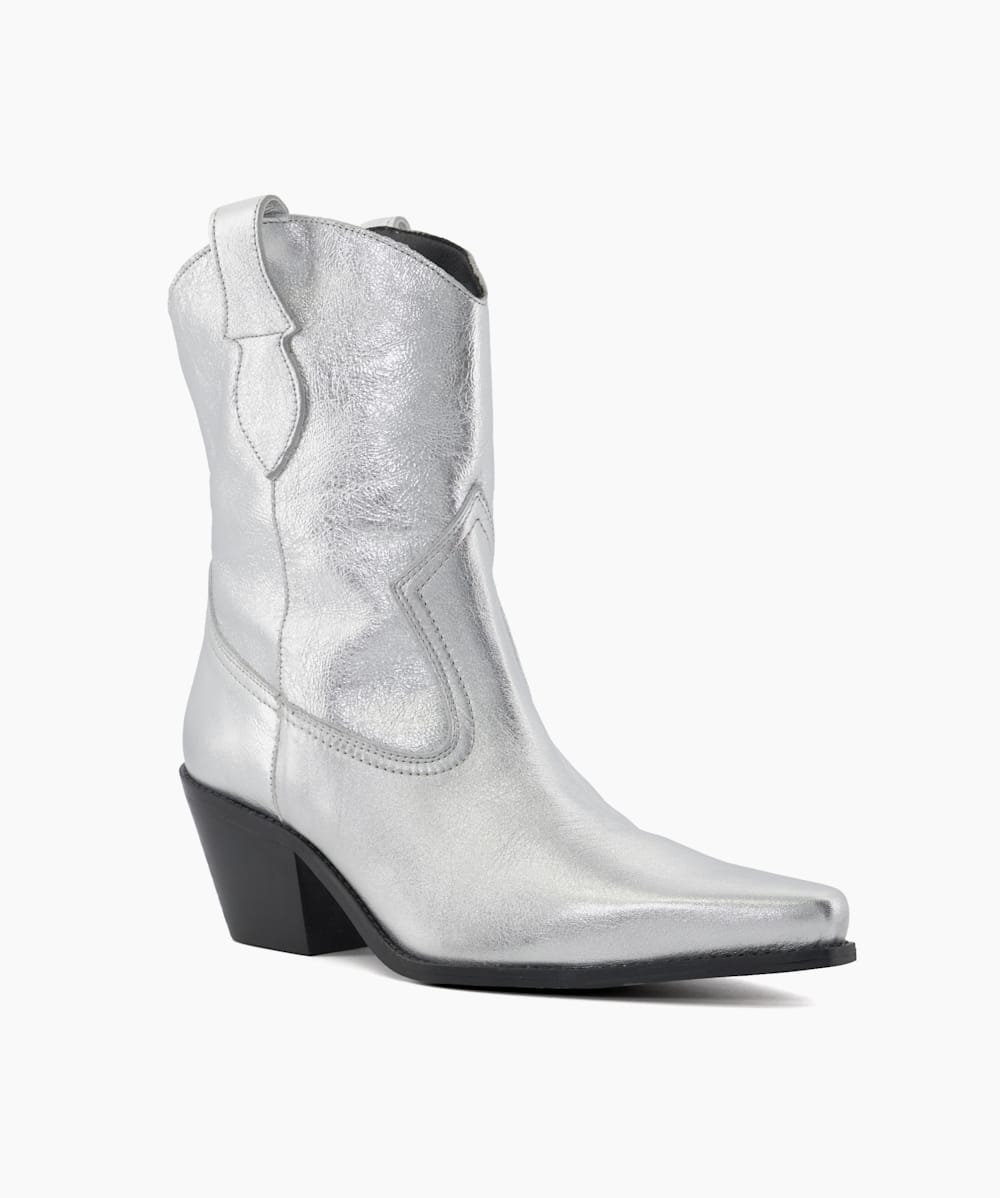 Dune top silver boots
