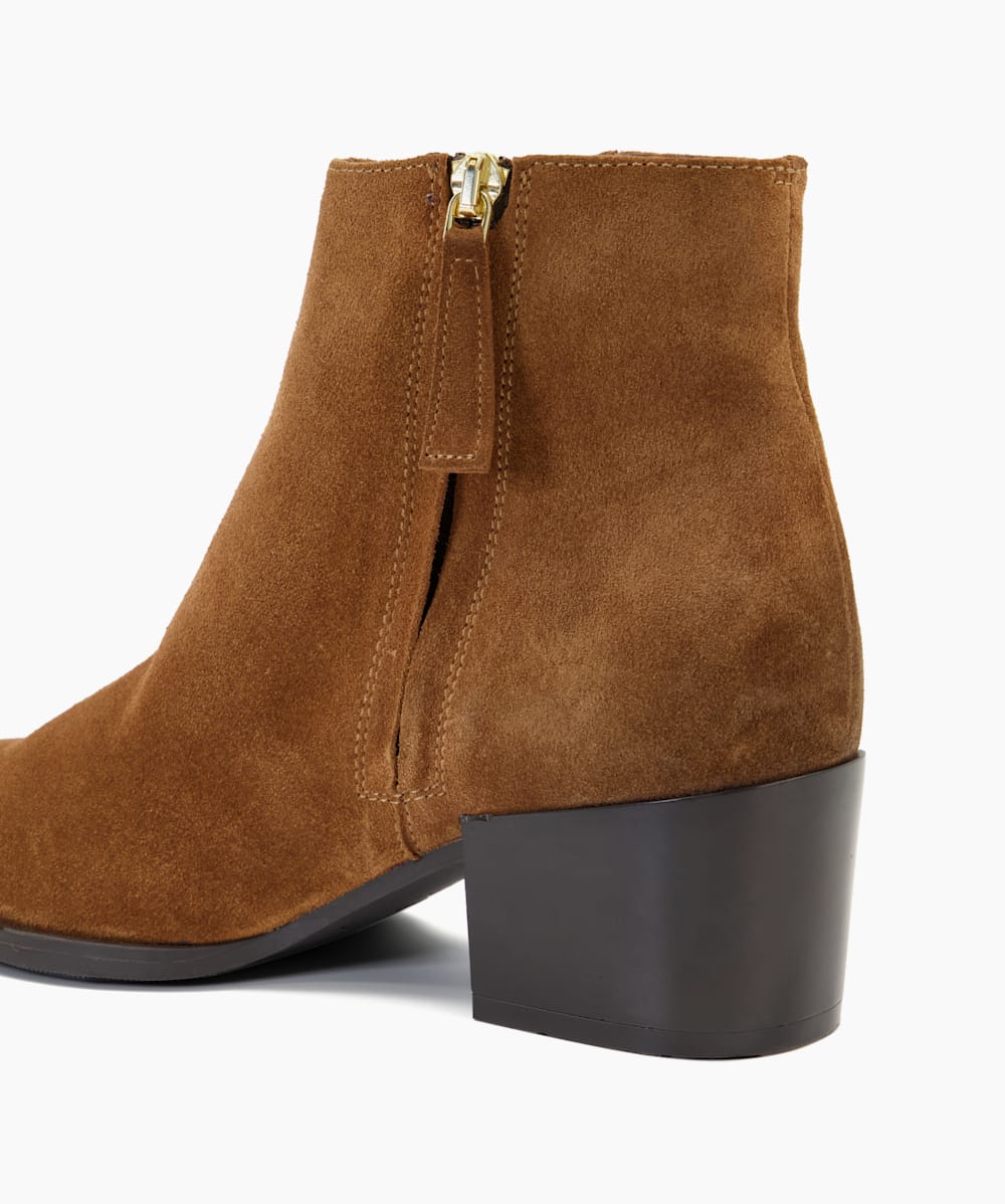 Patten Tan Suede Western Boots Dune London