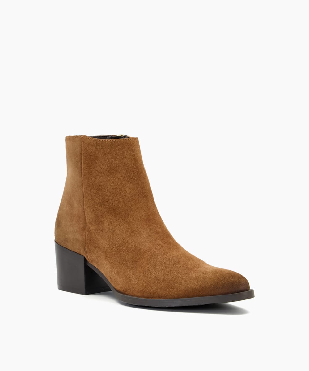 Patten Tan Suede Western Boots Dune London
