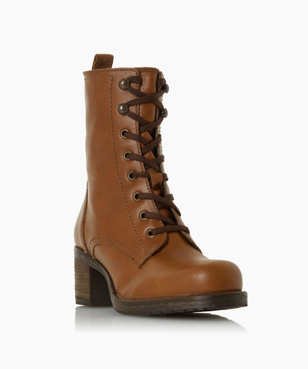 Mid block hot sale heel ankle boots