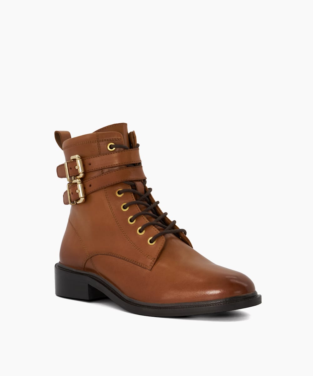 Tan buckle sales boots