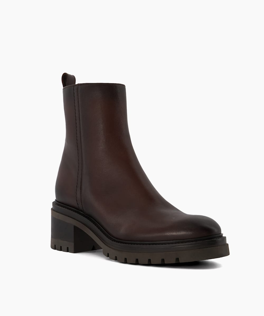 Dune brown ankle boots ladies online