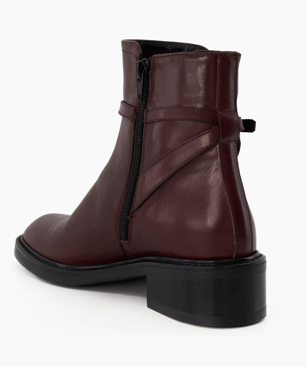 Dune burgundy 2025 ankle boots