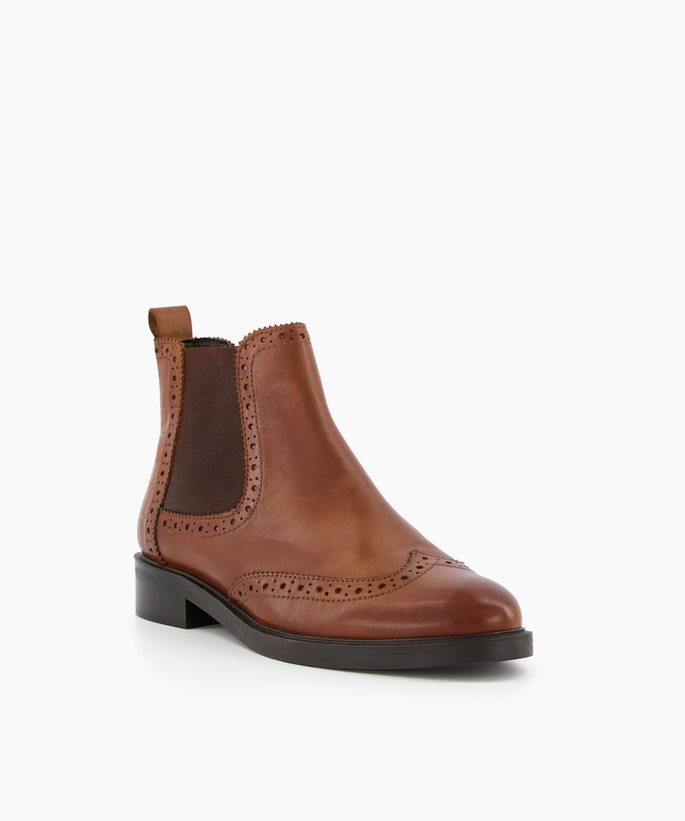 Tan brogue chelsea boots ladies 2025