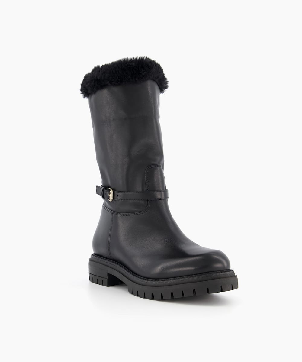 Lined biker on sale boots