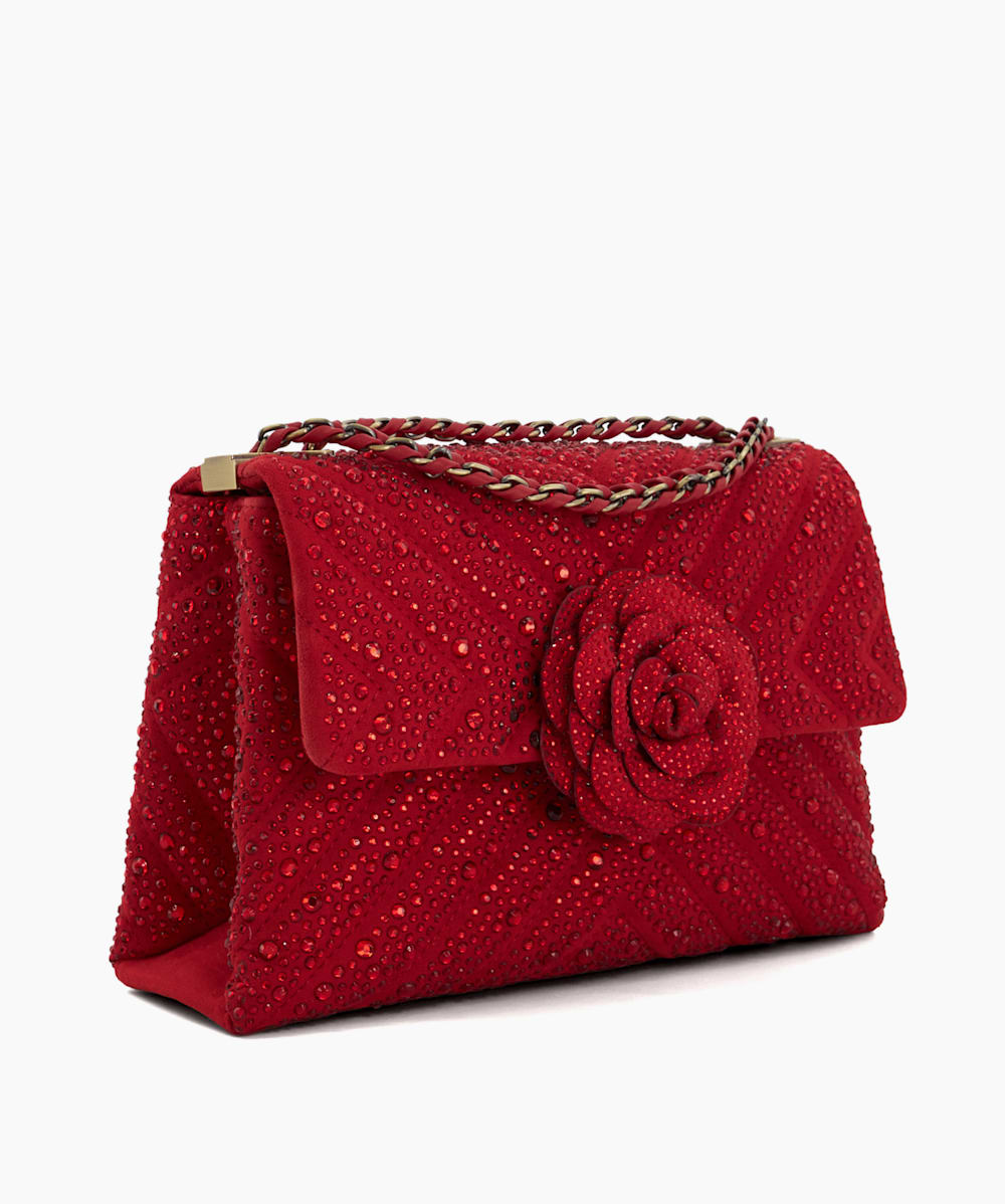 Red velvet handbag discount