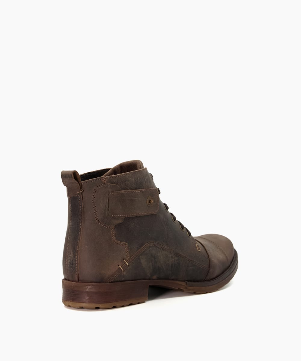 Mens brown boots river island clearance