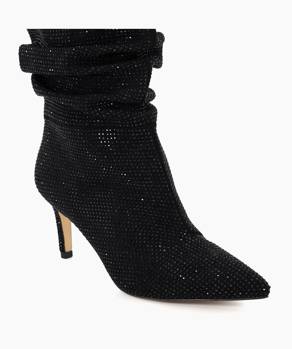 Black slouch shop calf length boots