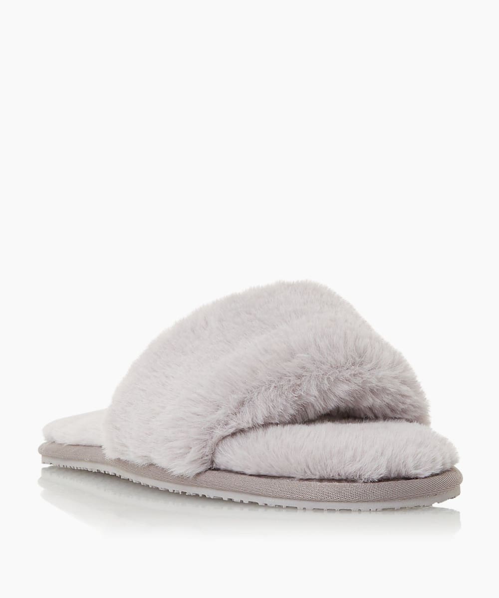 Snuggle Mink Faux Fur Slipper Slider Dune London