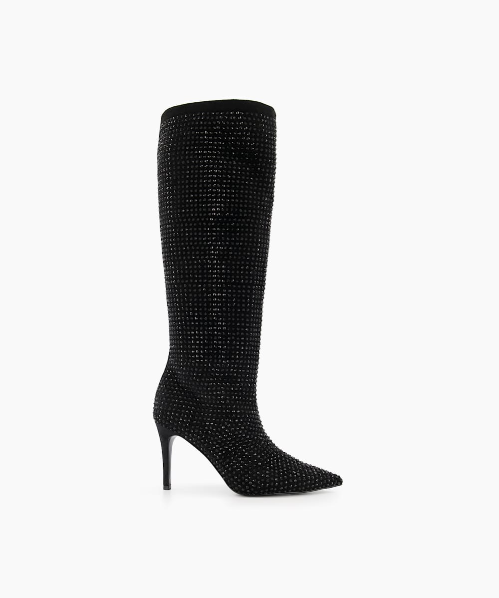 Sparkly knee high heels cheap