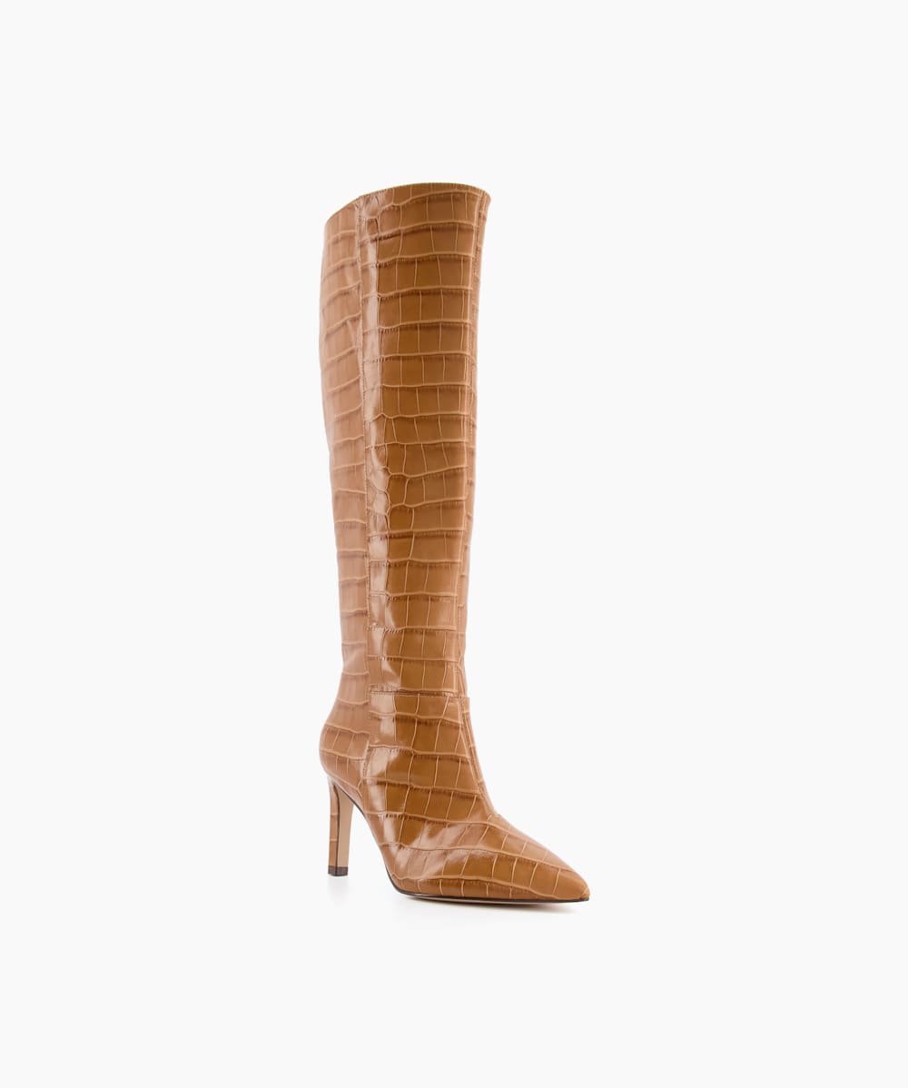 Crocodile heeled boots on sale