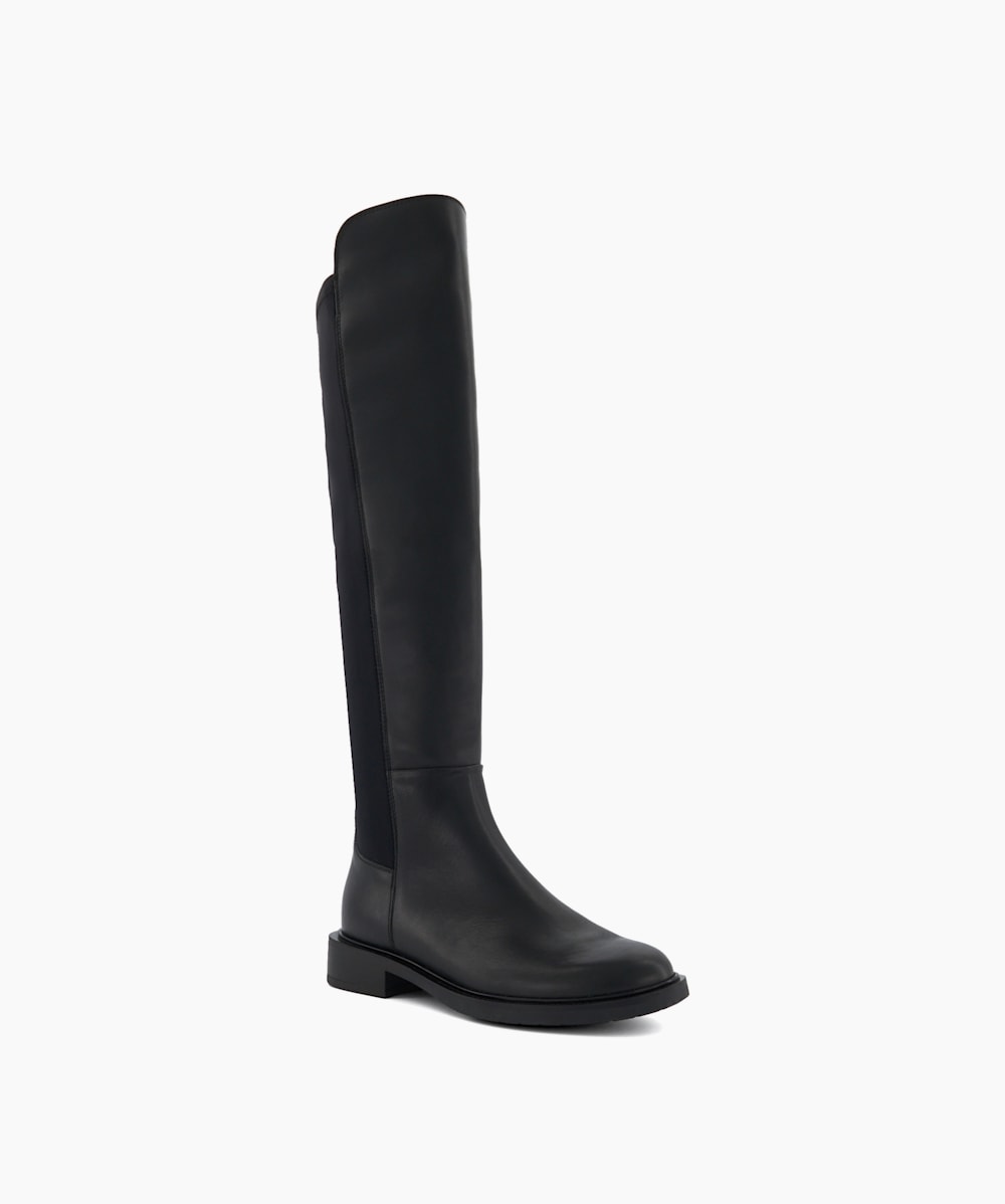 Dune knee clearance high flat boots