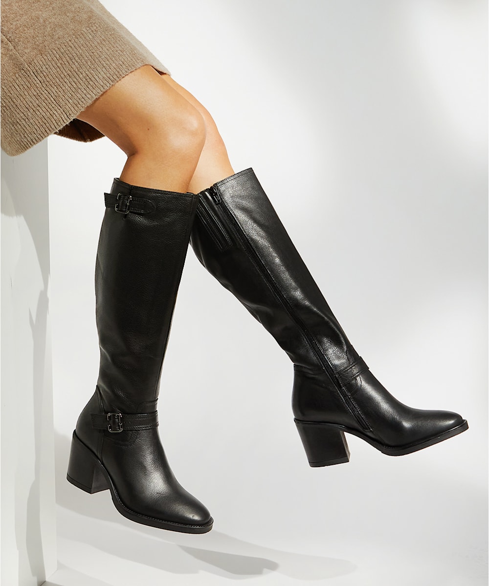Dune leather boots hotsell