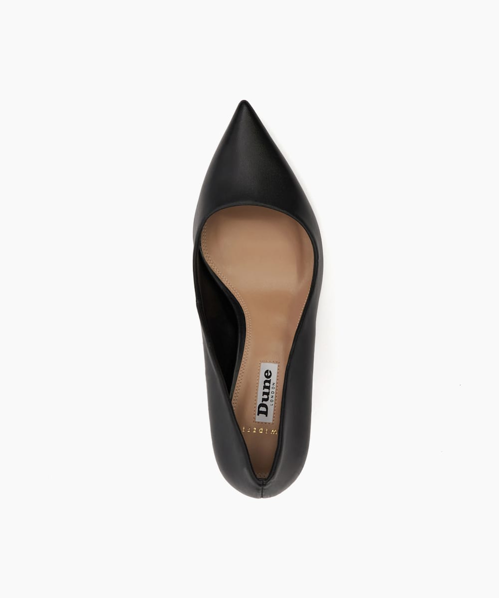Dune black court best sale shoes