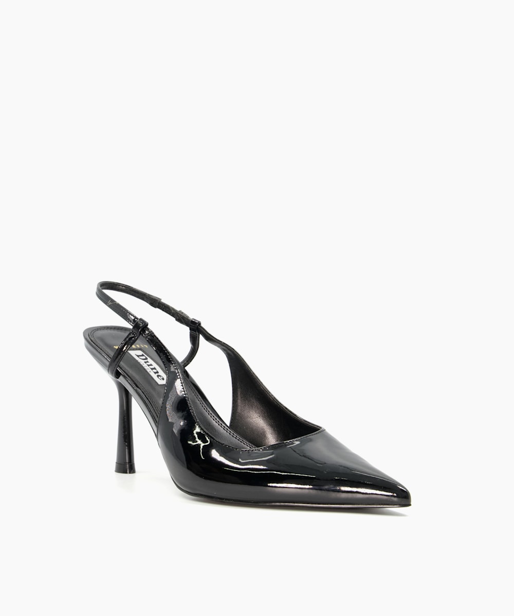 Wide fit sling back court shoes top