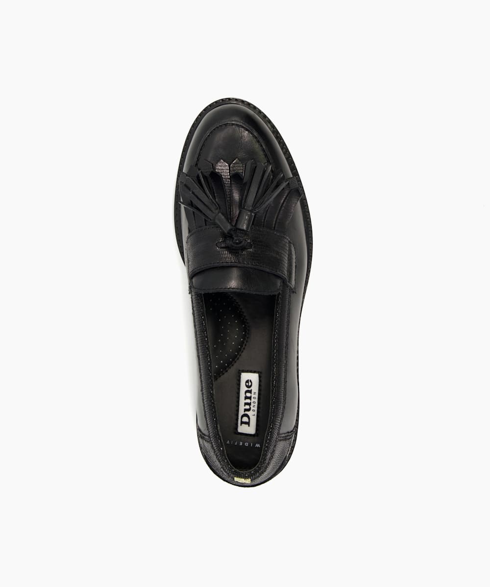 Ladies black tassel loafers deals