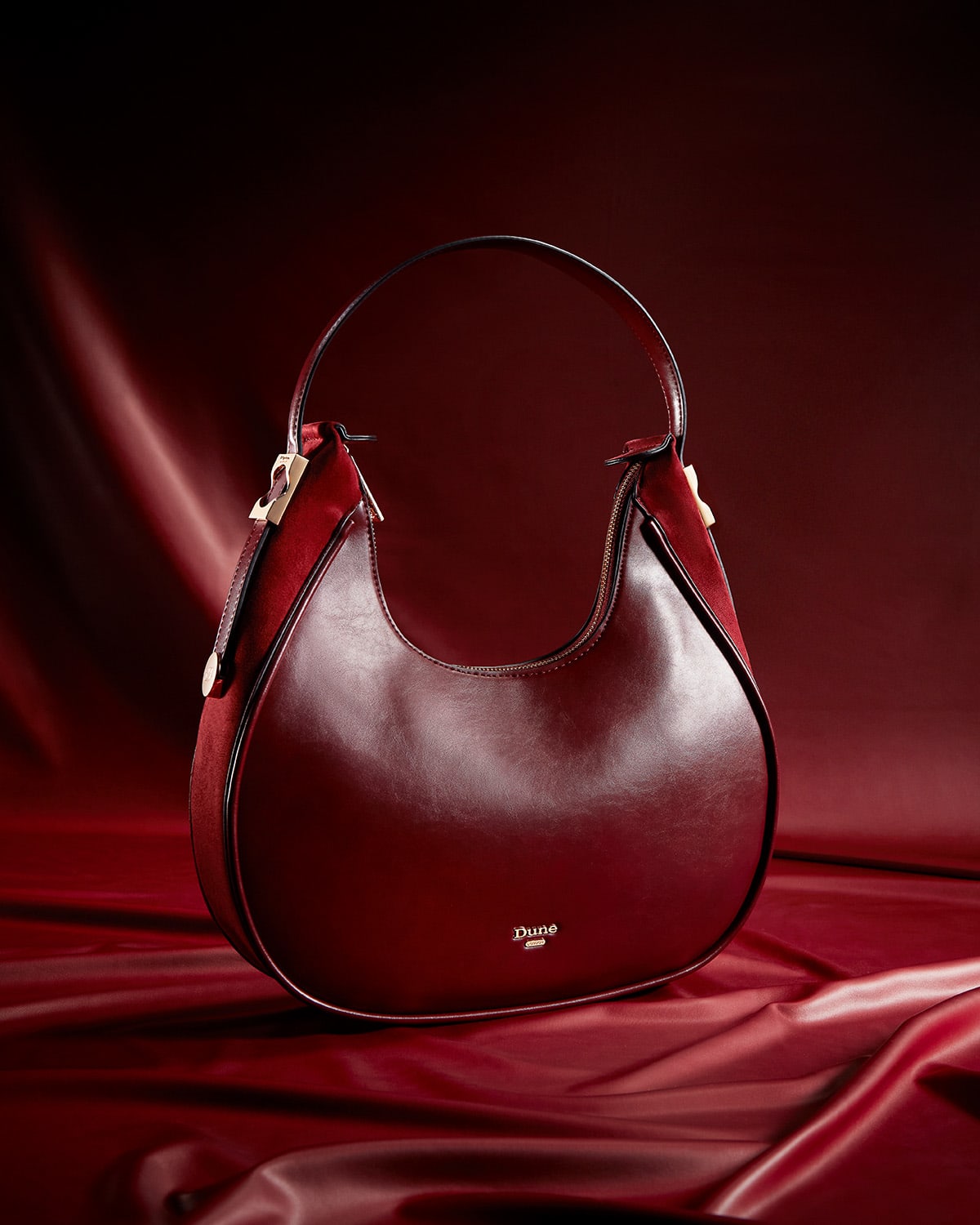 Dune London AW24 Women's Collection Dedicated bag in night cherry