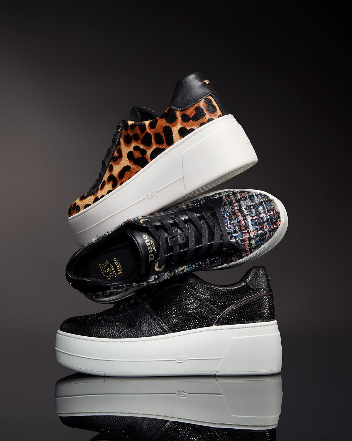 Dune trainers leopard print sale