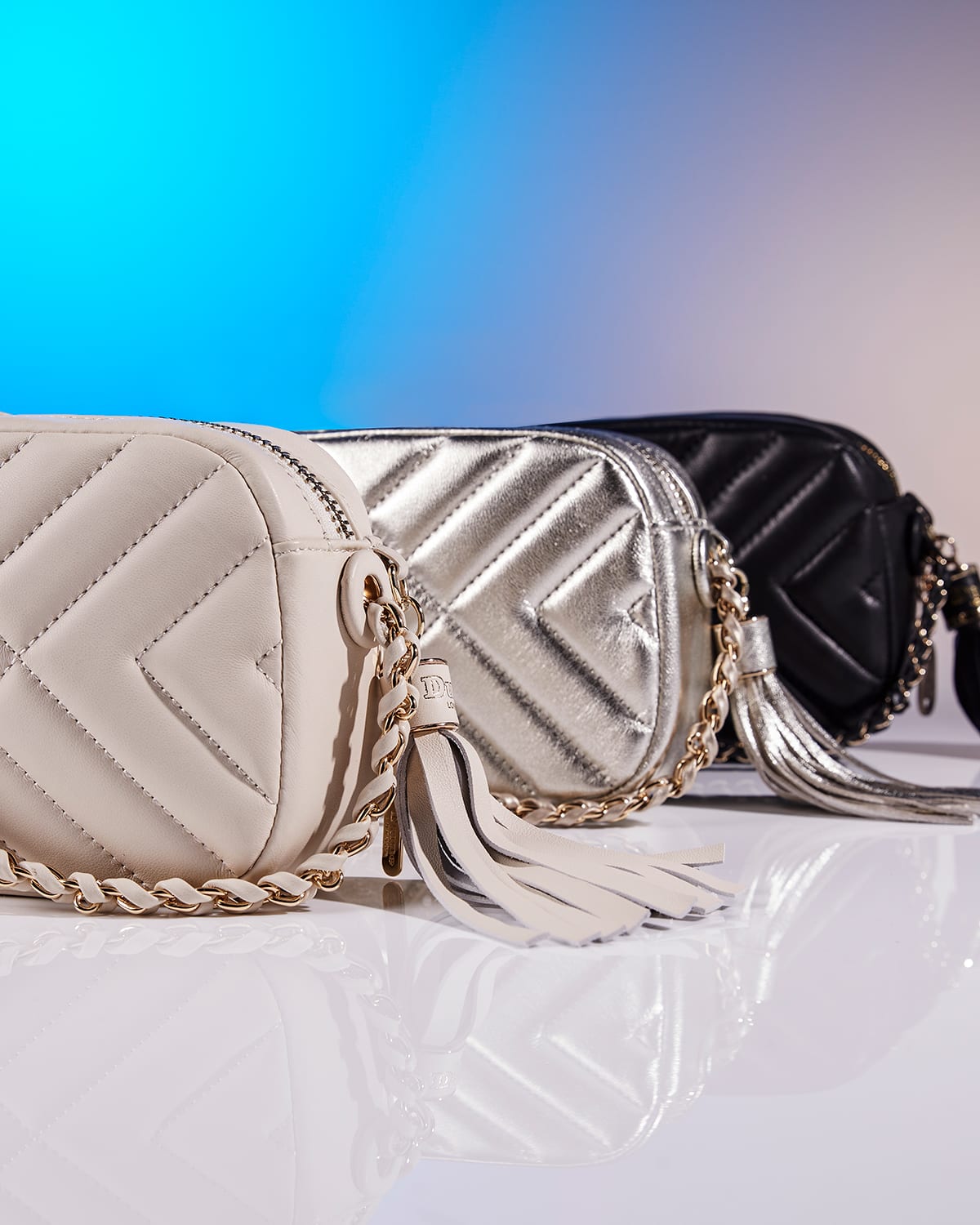The Dune London Premium Collection Chancery in white, gold and black