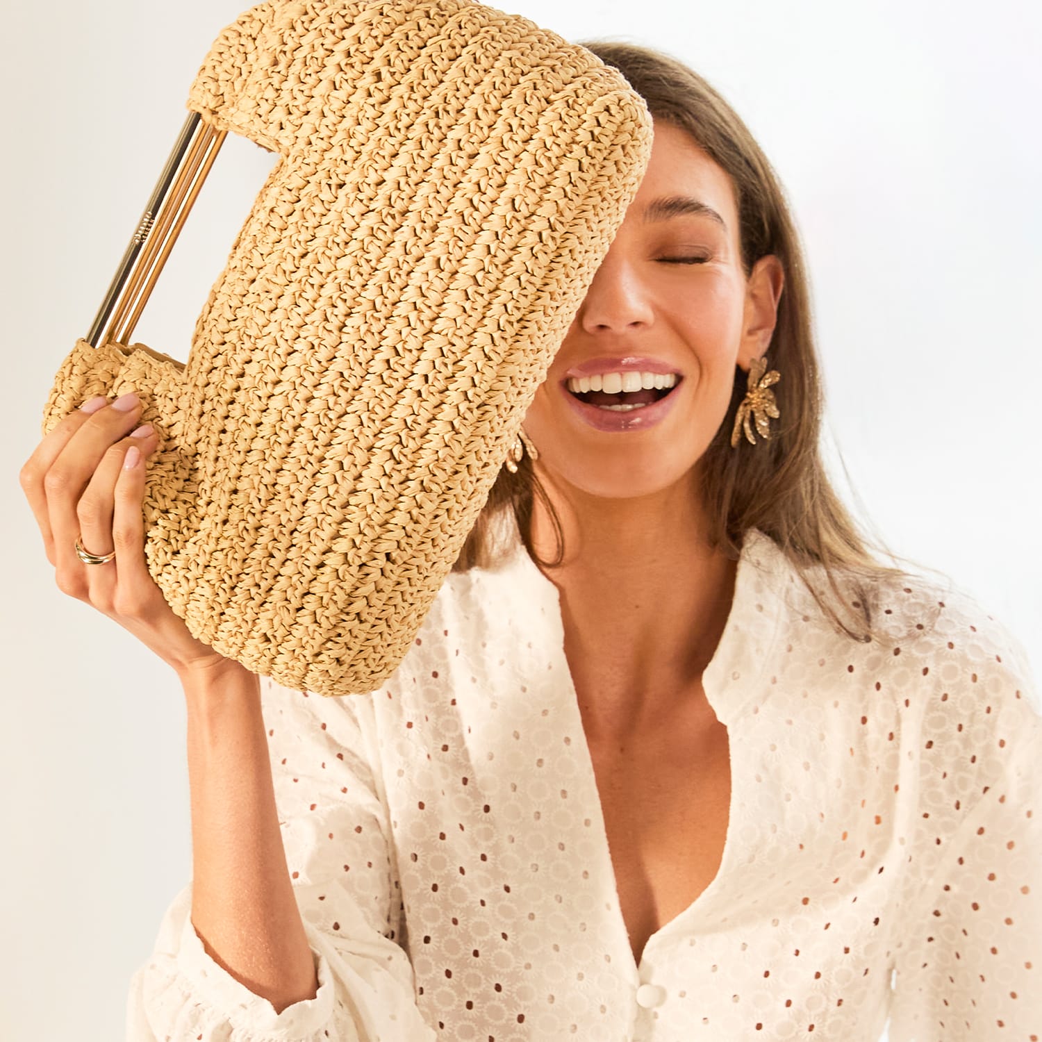 Dune London SS24 Modern Boho Elsabeth raffia bag