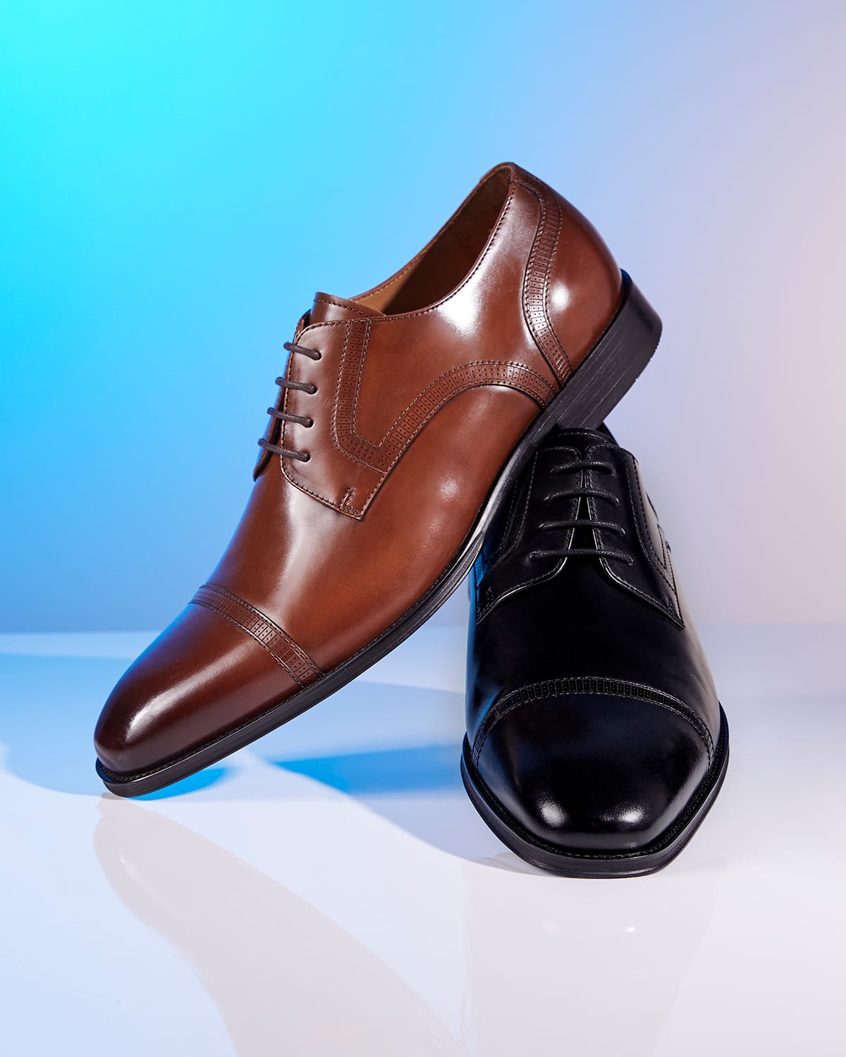 Dune London SS24 Men's City Smart Salone shoes in black and brown