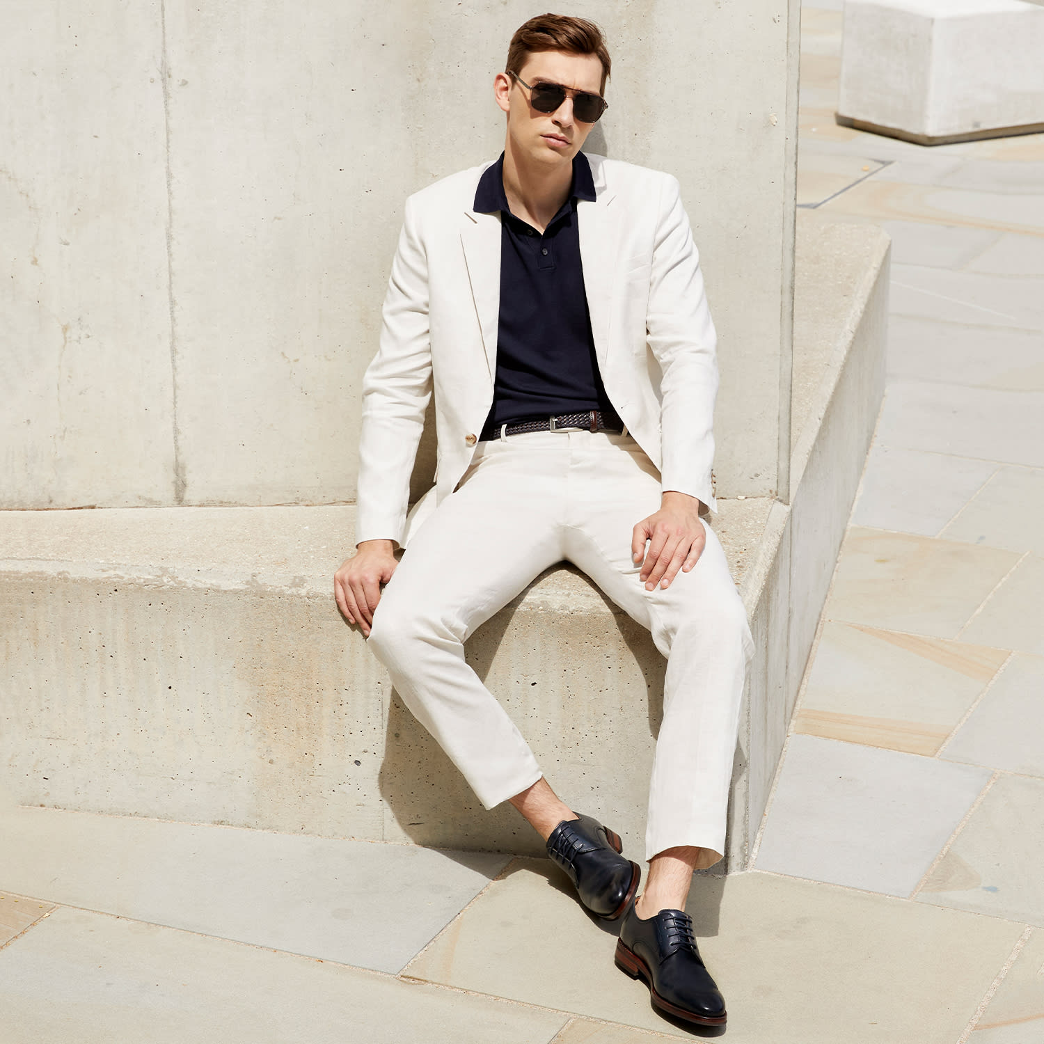 Navy smart trainers hot sale