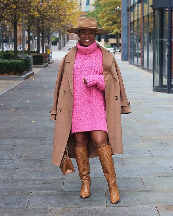Influencer wearing spice boots