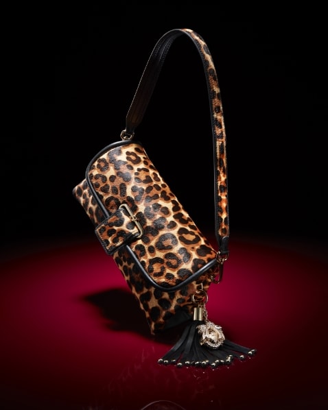 Leopard print shoulder bag