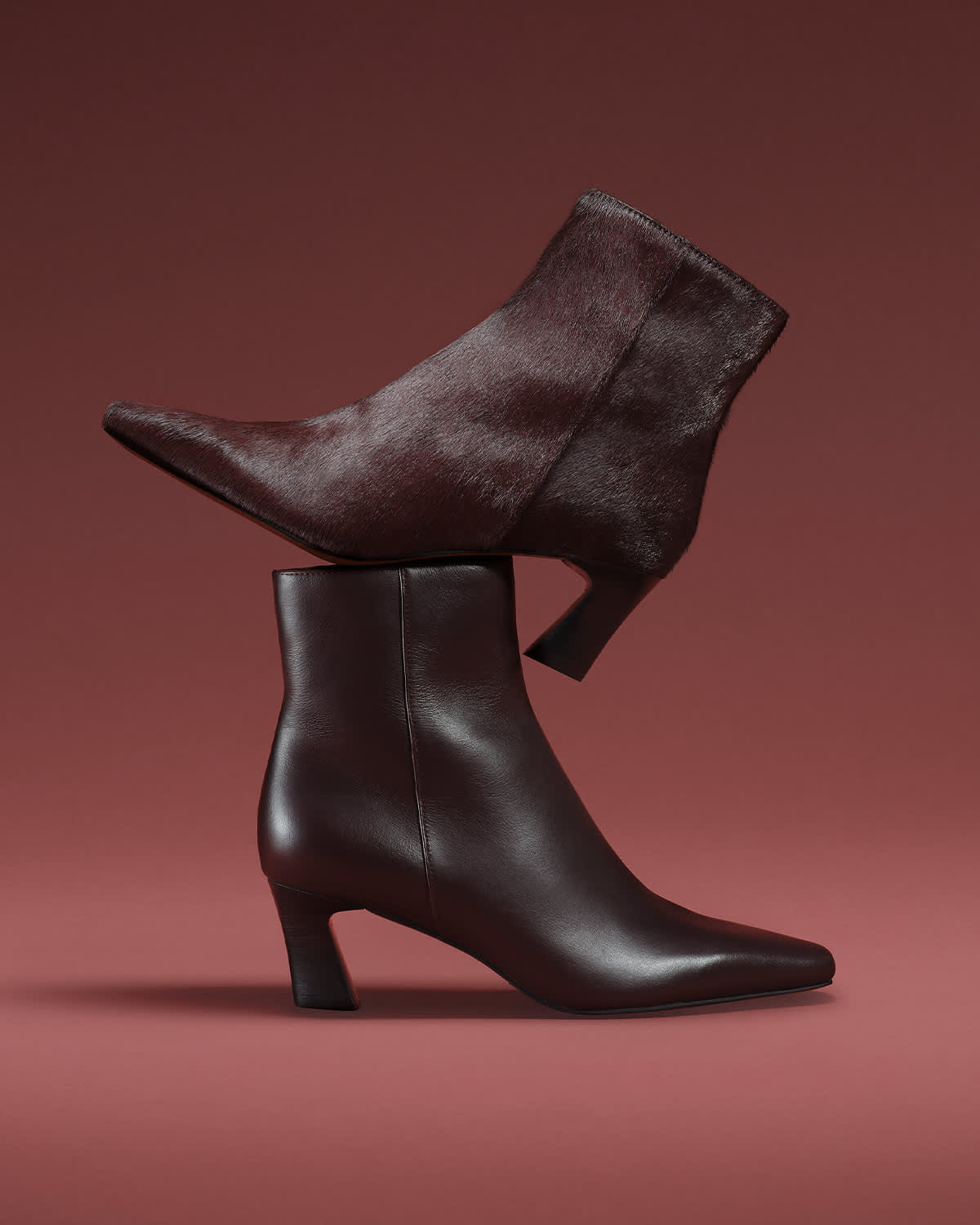 Dune London AW25 Burgundy Red trend Overly boots