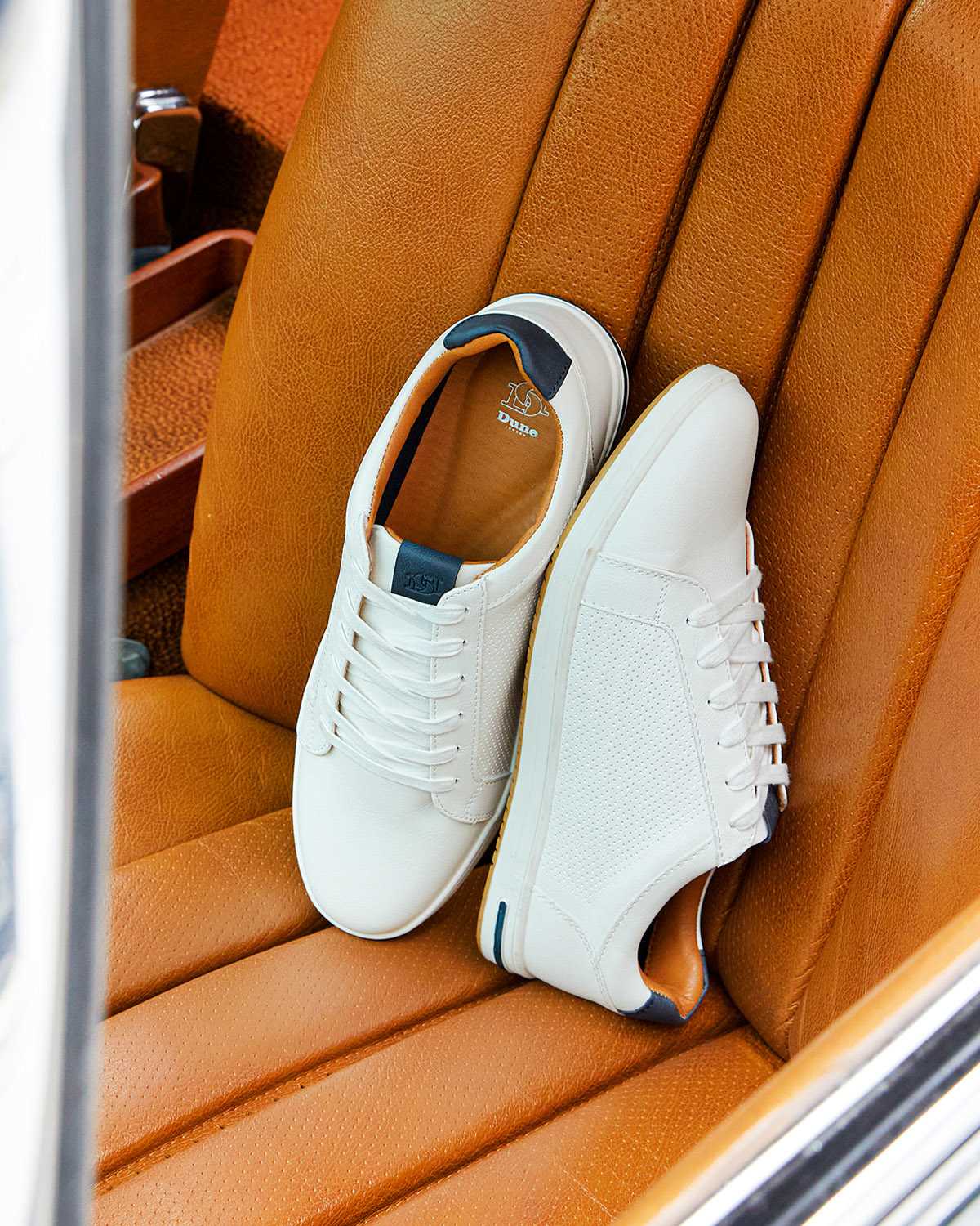 Dune London AW25 Men's Collection Tezzy trainers in white