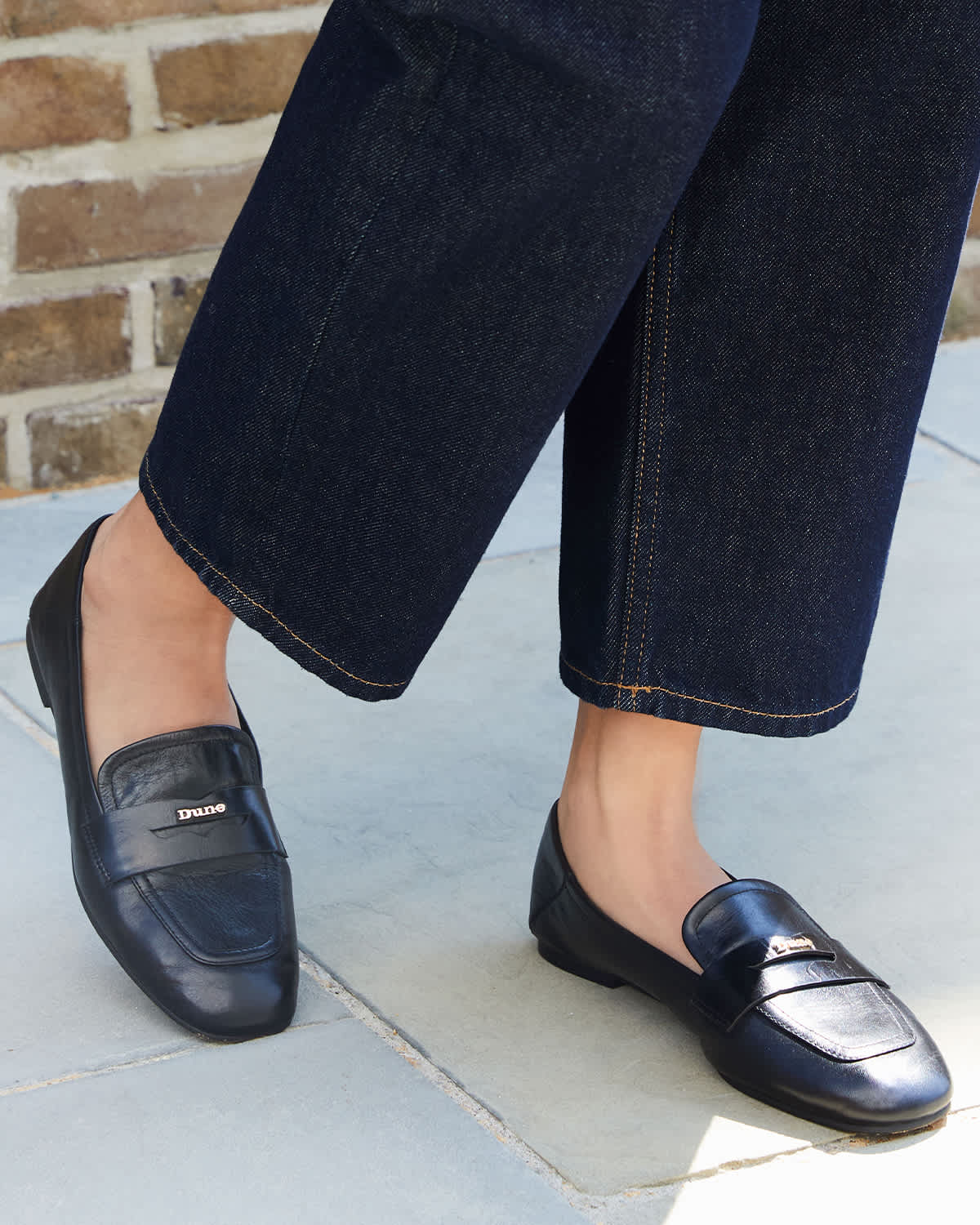 Dune London AW25 key loafer styles Glances in black