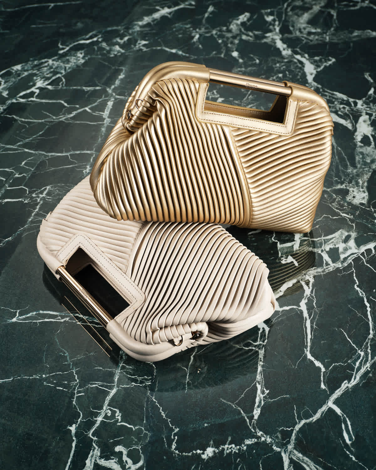 Dune London SS25 Ebec bag in gold 