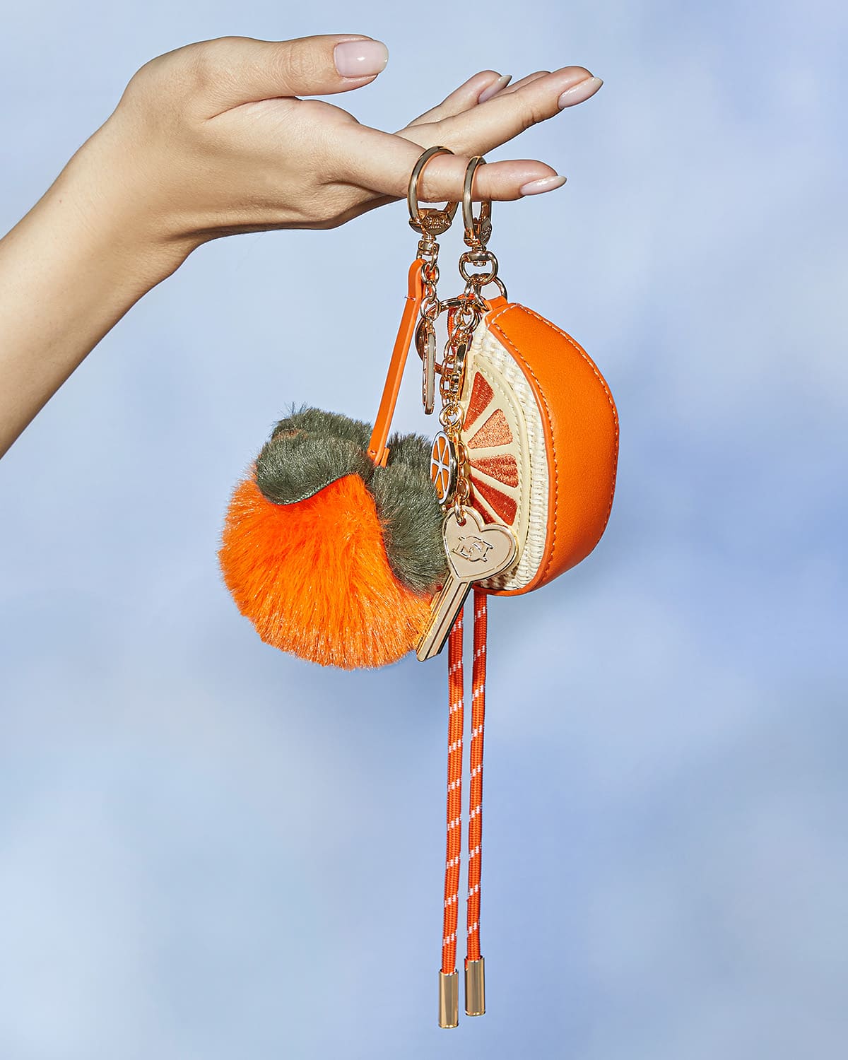 Dune London SS25 Orange Trend Juice orange bag charm