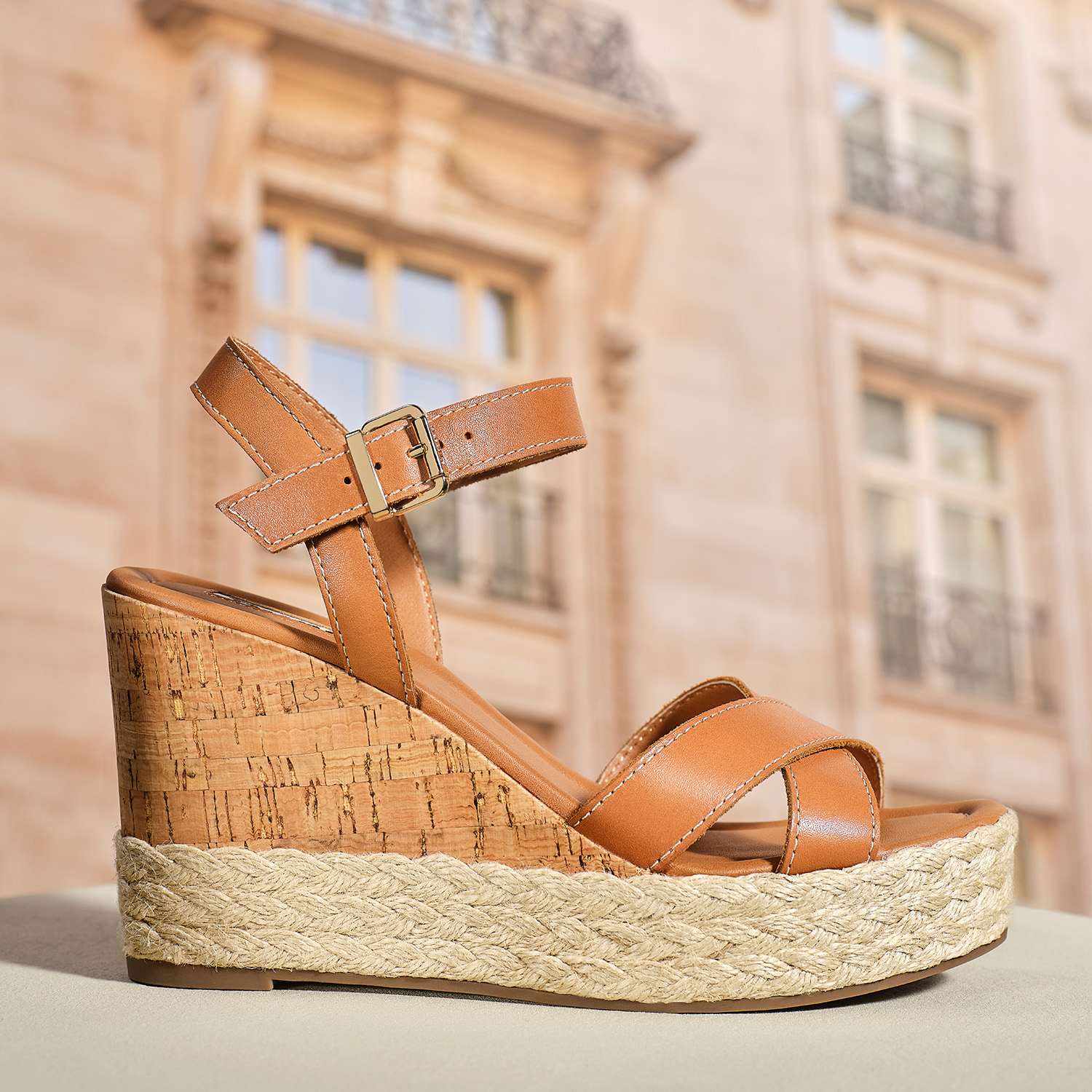 Dune London SS25 wedge trend Kindest tan wedge