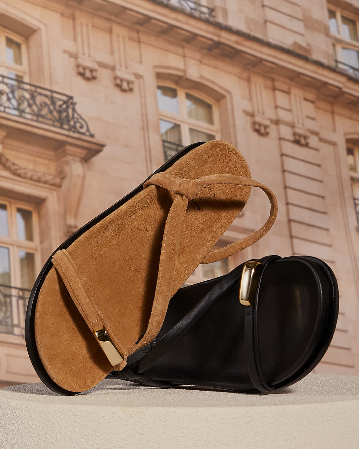 Dune London SS25 Summer suede trend Lyn sandals in black and brown