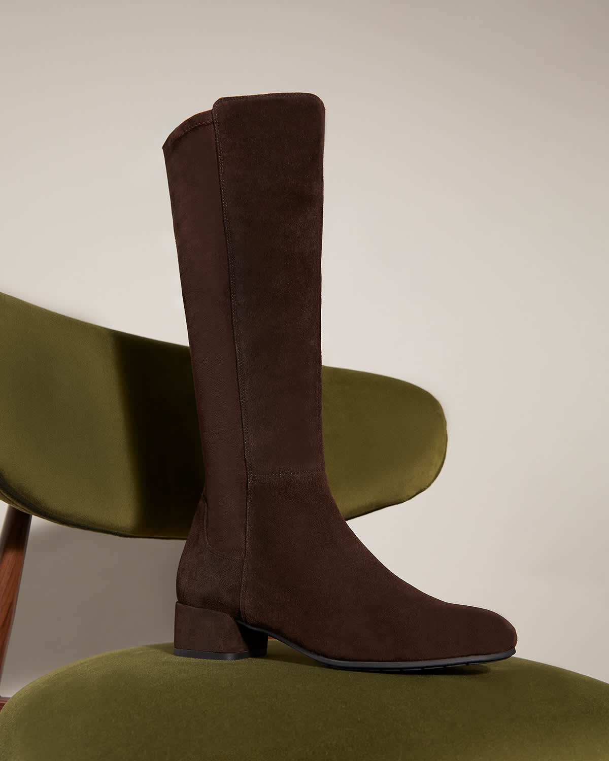 Dune London SS25 Chocolate brown trend brown suded Tayla boots