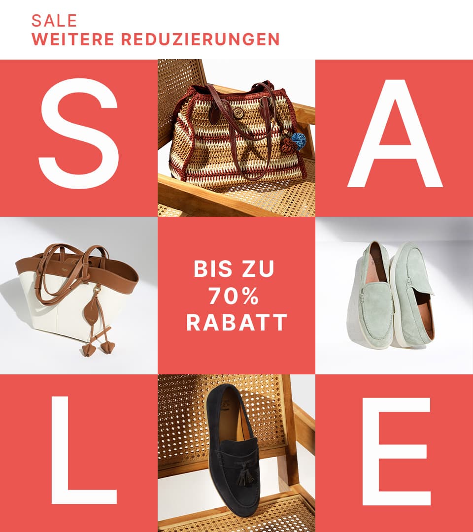 a collage of imagery featuring a shoe on a chair and some ecom bag imagery 